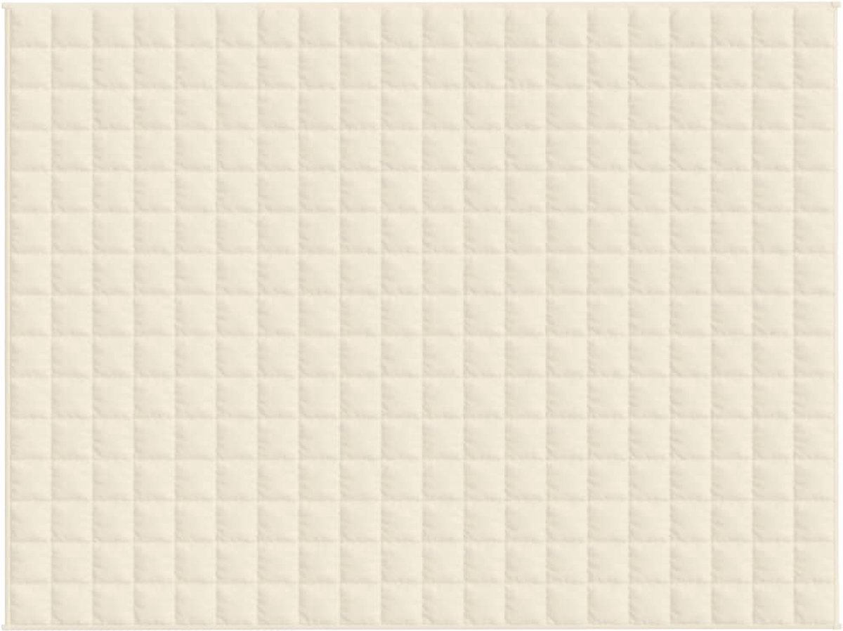 vidaXL - Verzwaringsdeken - 150x200 - cm - 7 - kg - stof - lichtcrèmekleurig