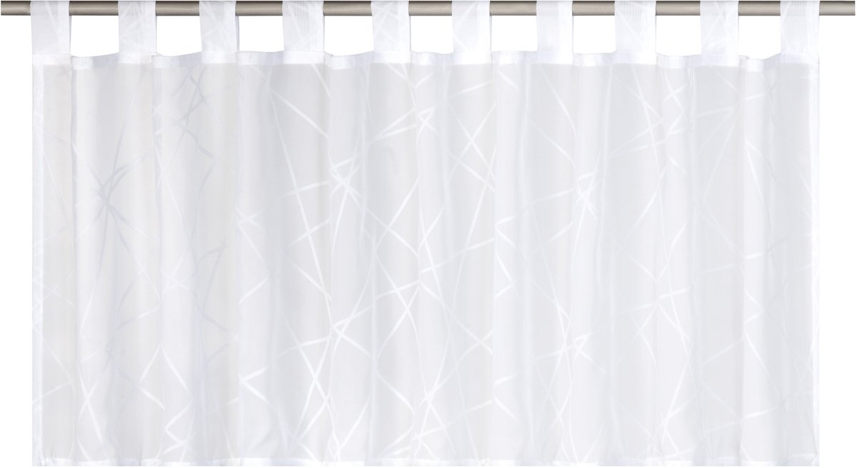 Elbersdrucke Bistro Gordijn Crossover Voile 48x140 cm transparant