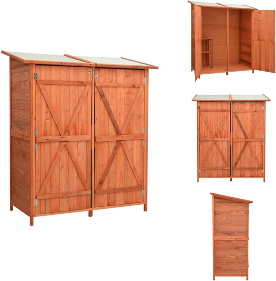 VidaXL Tuinhuis Van Metaal – Antraciet – 137x81x180 Cm – Stevige Opbergoplossing Voor Gereedschap – Moderne Uitstraling Voor Tuin En Terras!