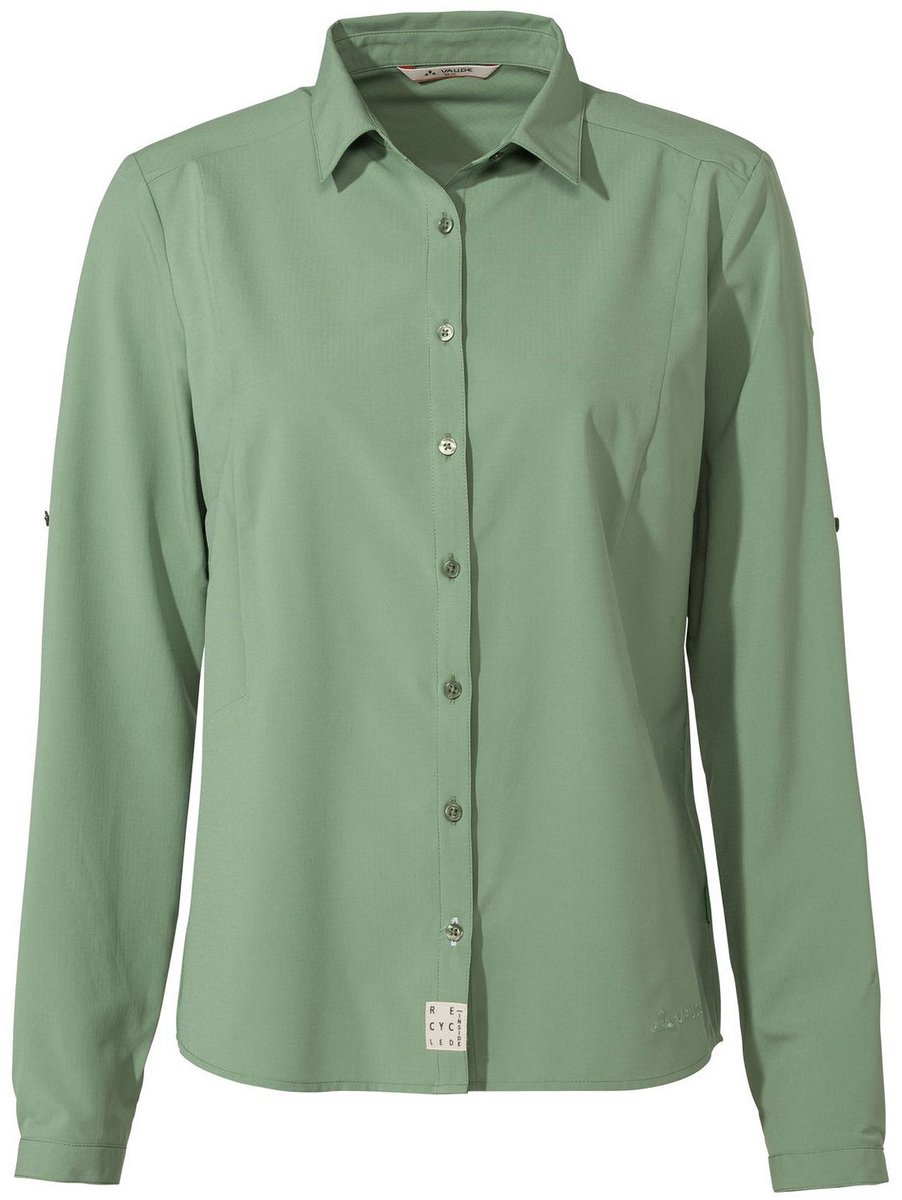 Vaude Women’s Rosemoor LS Shirt IV – Outdoor Kleding Fleeces en Truien Overhemd lange mouw Blauw