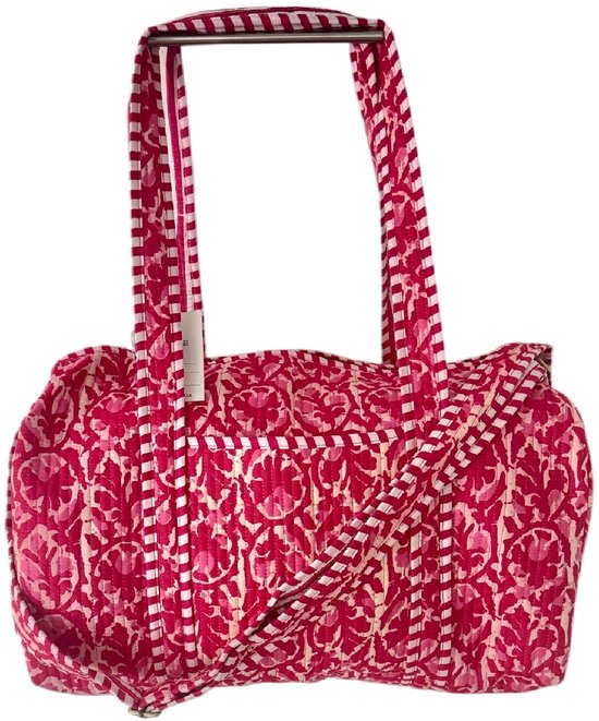 Weekendtas / Reistas Kantha Pink Design 49x33 cm