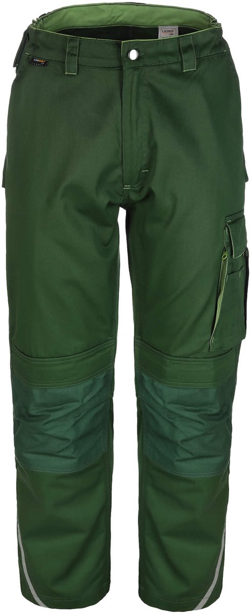 TMG FINESSE WORK Werkbroek HEREN Veiligheidsbroek Groen – Normale Beenlengte (78 cm) – Met Kniezak - Cordura Versterkt - Ademend