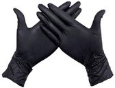 100x Wegwerp Handschoenen - Nitrile - Zwart - Powder Free - Latex free - Maat XL