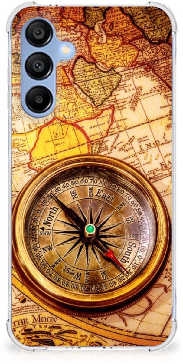 TPU Case Anti-Shock voor Samsung Galaxy A16 Telefoonhoesje met valbescherming Kompas