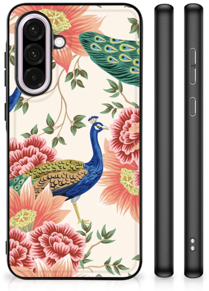 Dierenprint Telefoonhoesje voor Samsung Galaxy A56 Pink Peacock