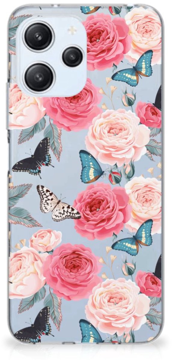 Xiaomi Redmi 12 4G TPU Case Butterfly Roses