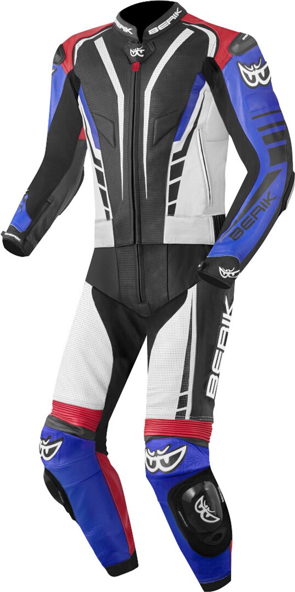 Berik XR-Ace Zwart Wit Rood Blauw 2-Delig Motorpak - Racepak
