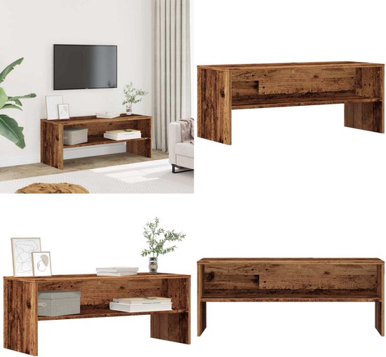 vidaXL Tv-meubel 80x24x32cm bewerkt hout oud houtkleurig856732 | fnac België