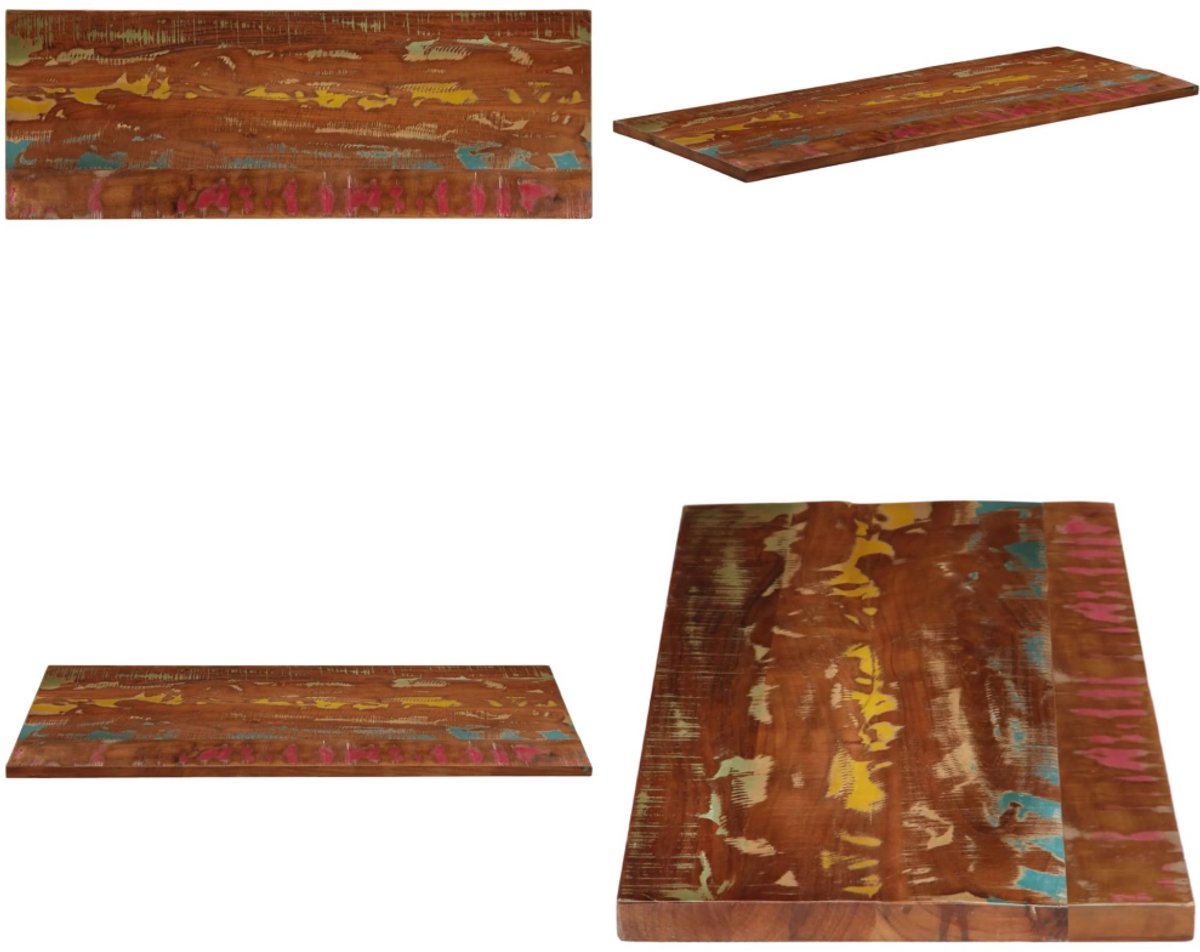 Tafelblad vierkant 50x50x2,5 cm massief gerecycled