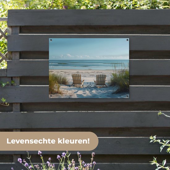Affiche de jardin 80x60 cm - Décoration de jardin Dunes - Plage - Mer - Été - Affiche pour le jardin - Décoration extérieure - Tableau de jardin clôture - Décoration murale sur toile de jardin - Décoration murale sur toile de balcon