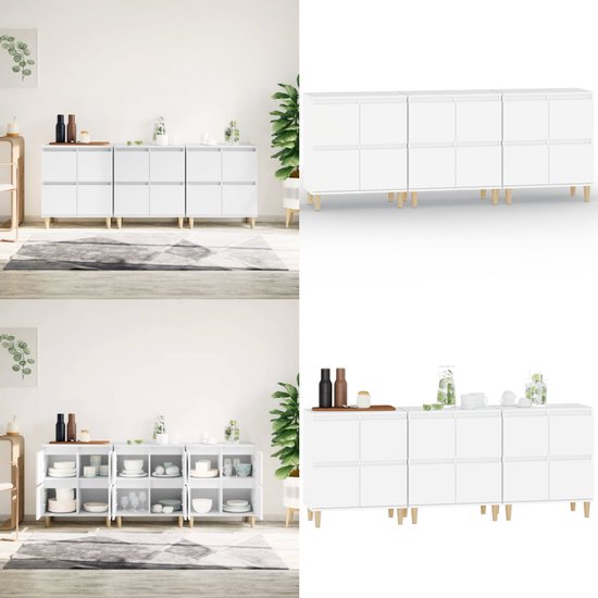 VidaXL Dressoir 60x35x70 cm bewerkt hout wit VidaXL Dressoir 60x35x70 cm bewerkt hout wit