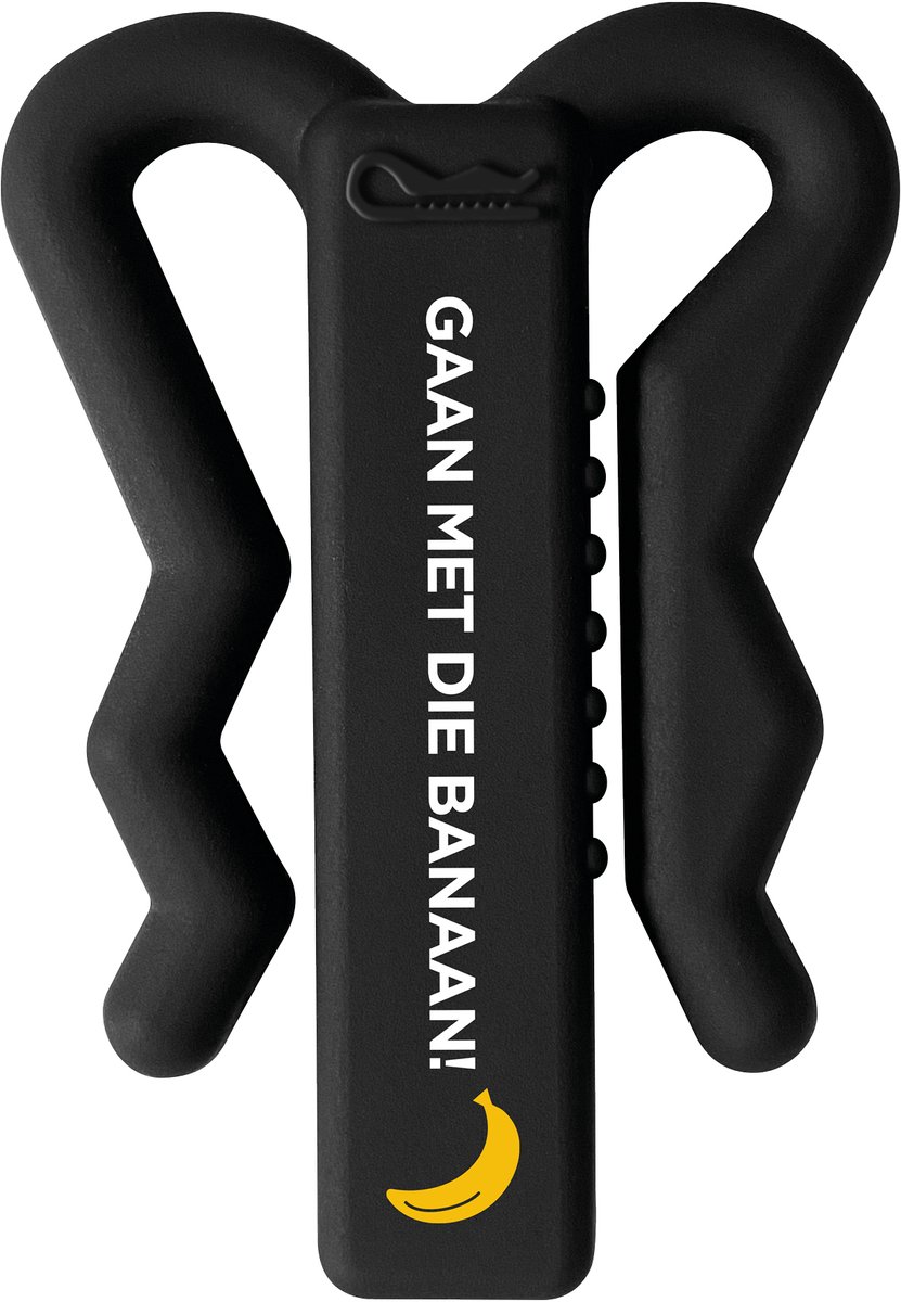 Grippo - Gaan met die banaan! - Zwart - Herbruikbare Festival Bekerhouder - Cupholder - Cupkeeper - Gadget - Duurzaam - Plastic Beker - Festival Dop - Festival Oordopjes - Bier