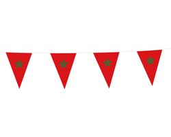 2x Vlaggenlijn Marokko 10 Meter - Voetbal EK WK Landen Land Feest Versiering Decoratie