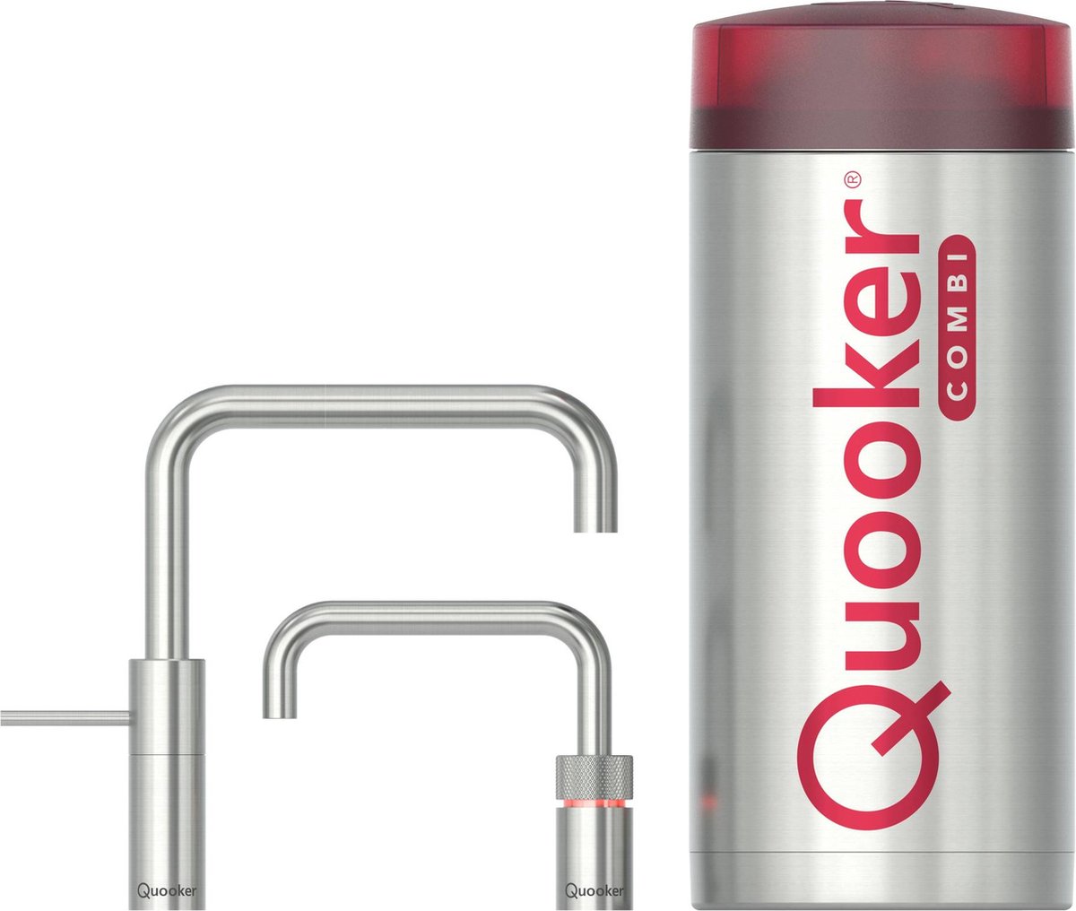 Quooker® COMBI+ Nordic Square Twintaps RVS