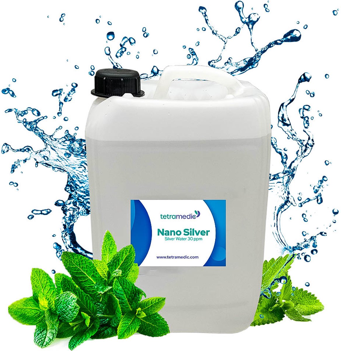 Goedkoopste Colloïdaal Zilverwater / Nano Zilver - Tetra Silver - 10000ml - 30ppm