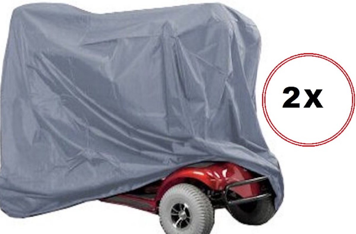 Scootmobiel Beschermhoes - Hoes voor scootmobiel - Afdekhoes - Regenhoes - Waterdicht - Grijs - 2 Stuks