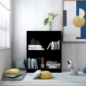 The Living Store Boekenkast - Zwart - 60 x 24 x 74.5 cm - 2-laags ontwerp