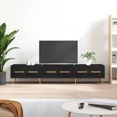 The Living Store Meuble TV - Trendy - Meuble TV - 150 x 36 x 30 cm - Zwart