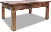 The Living Store Salontafel Massief Gerecycled Hout - 98 x 73 x 45 cm - Rustieke Charme