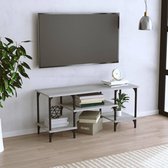 The Living Store Tv-meubel - Trendy - Televisiekast - Afmetingen- 102 x 35 x 45.5 cm - Kleur- Grijs Sonoma Eiken - Ken- Duurzaam hout en staal
