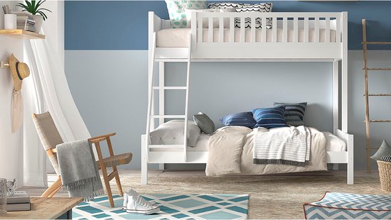 Vipack Stapelbed Scott 3-persoons - 140 + 90 x 200 cm - wit