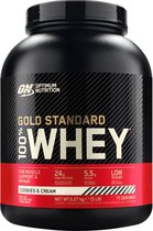 Optimum Nutrition Gold Standard 100% Whey Protein - Cookies & Cream - Proteine Poeder - Eiwitshake - 71 doseringen (2270 gram)