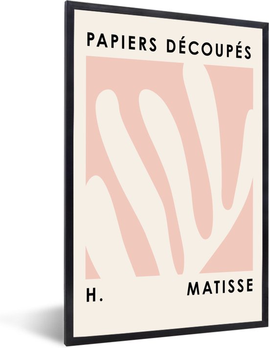 Fotolijst incl. Poster - Matisse - Roze - Pastel - Abstract - Posterlijst