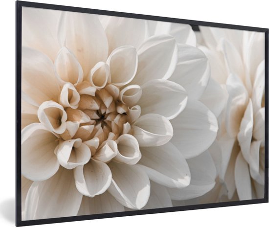 Fotolijst incl. Poster - Bloemen - Wit - Natuur - 120x80 cm - Posterlijst