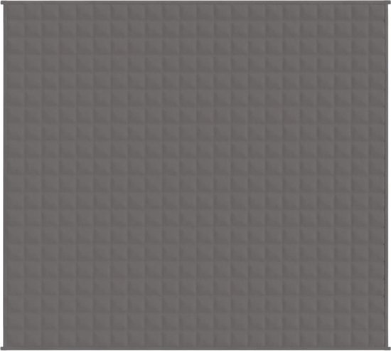 vidaXL Verzwaringsdeken met hoes 200x200 cm 9 kg stof grijs