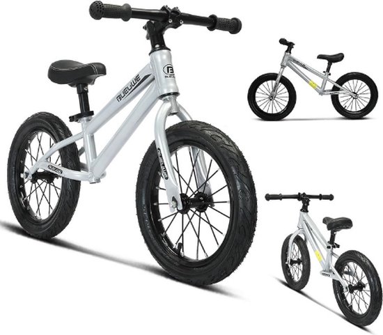 Vélo d'équilibre - Léger - Argent - 16 pouces - Pneumatiques - 4 à 8 ans -  Cadeau... | bol