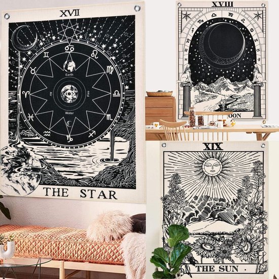 Blacklight Wandtapijt, Mandala, 150 X 200 Cm, Glow In The Dark Psychedelisch Boho Kleurrijke Achtergrond Boheemse Kamerdecoratie Hippie Wandposters Voor Slaapkamer