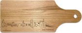 Skyline Borrelplank Zoetermeer - Hapjesplank - Serveerplank - Cadeau Jubilea - Cadeau verjaardag - Cadeau geschenk - Serveren - WoodWideCities