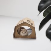 Kattenhuis van karton - Kattenmeubel - CatTent de tent voor katten - 50x30x26 cm - Duurzaam Karton - KarTent