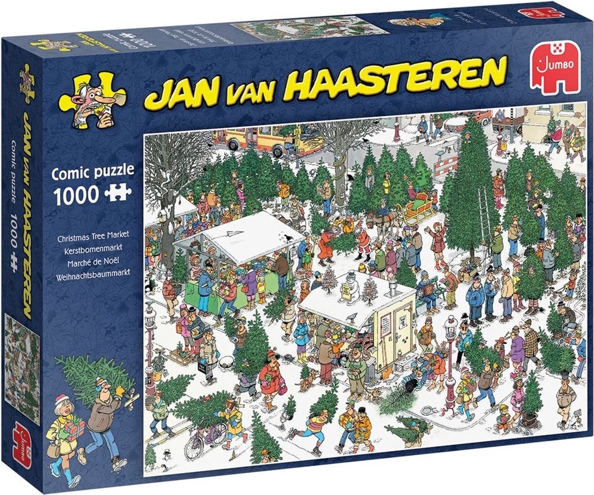 Jan van Haasteren - De Kerstbomenmarkt Puzzel 1000 Stukjes