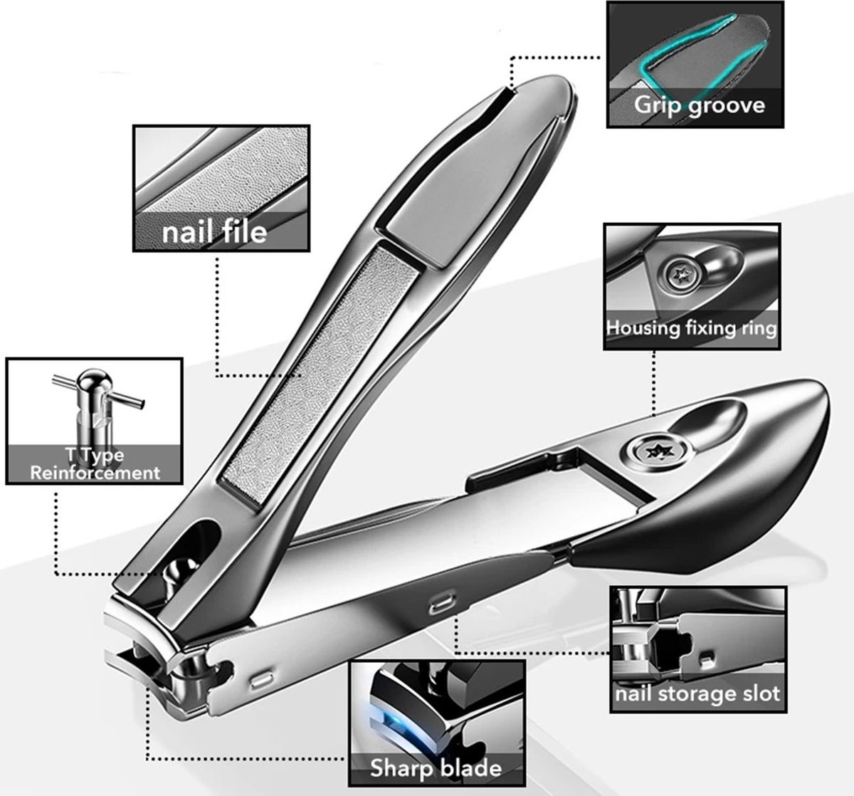 Goedkoopste nagelknipper - nageltang - nagelknippers - opvangbakje