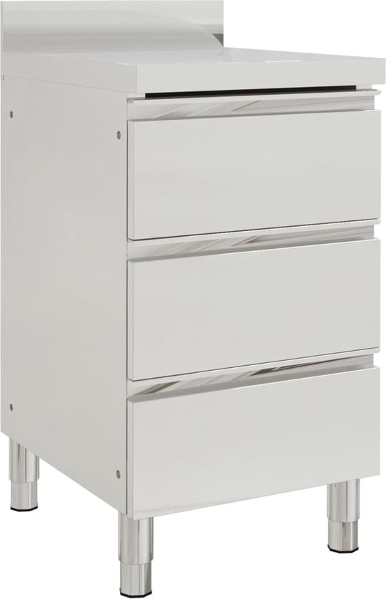 Armoire de cuisine commerciale The Living Store - 50 x 60 x (95 - 96) cm - Acier inoxydable