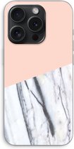 Case Company® - Hoesje geschikt voor iPhone 15 Pro hoesje - A touch of peach - Soft Cover Telefoonhoesje - Bescherming aan alle Kanten en Schermrand