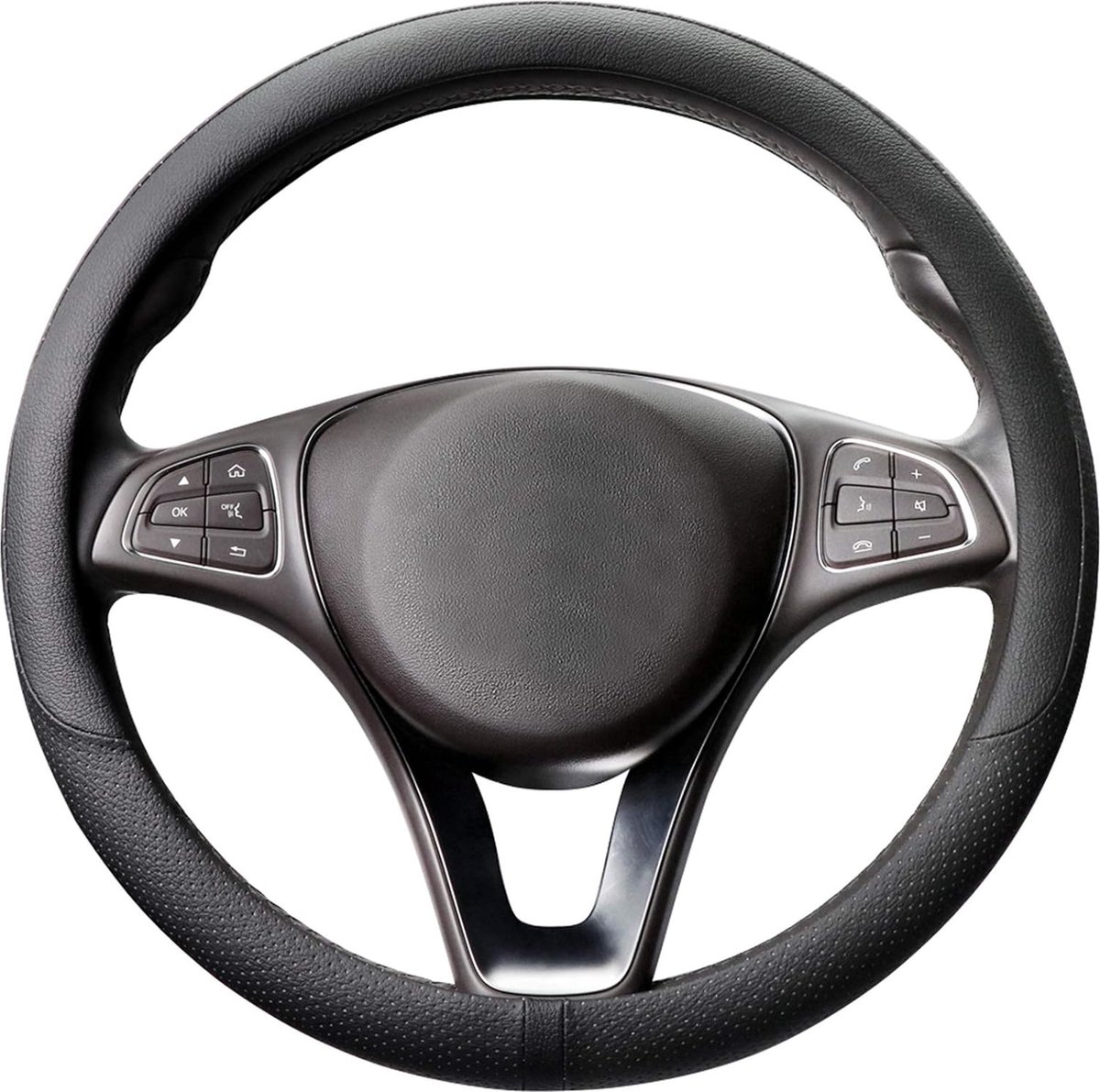 Couvre volant pour voiture, couvre volant en cuir microfibre, taille  standard, 37-39