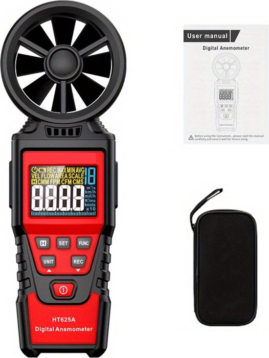 Anémomètre extérieur Arvona - Anémomètre numérique - Compteur de vitesse du  vent 