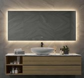 Badkamerspiegel met indirecte verlichting, verwarming, instelbare lichtkleur en dimfunctie 160x70 cm