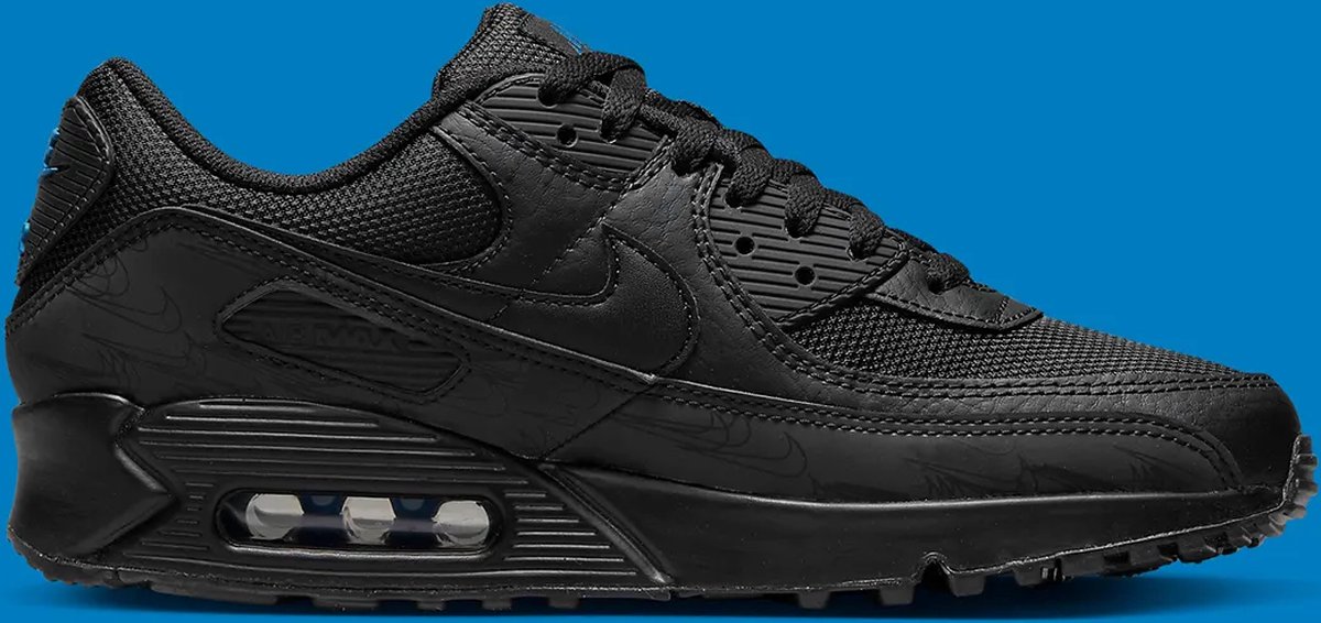 Nike air max 90 heren zwart leer sale