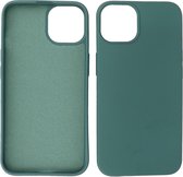 iPhone 15 Hoesje - 2.0mm Dikke Fashion Telefoonhoesje Backcover - Donker Groen