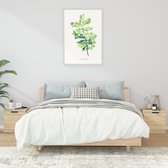 The Living Store Nachtkastjes - Sonoma eiken - 40x39x40 cm - Bewerkt hout - Praktisch ontwerp