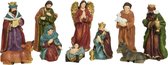 Statues de la Nativité/Statues de Noël Decoris - 10x pcs - jusqu'à 13 cm - polyrésine