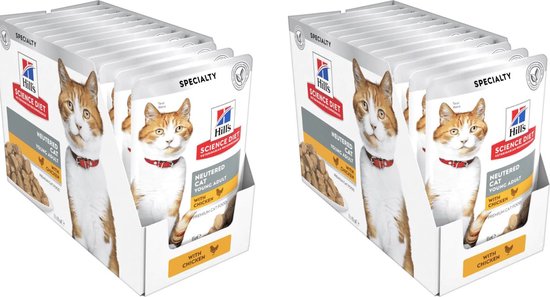 Voordeelpakket: Hill's Kattenvoer Science Plan Feline Gesteriliseerde Kattenkip Natvoer - 2x 12x 85 g