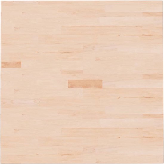 Plateau de table carré vidaXL 80 x 80 x 1,5 cm en eikenhout non traité - Plateau de table - Table - Plateau de table en bois - Tables