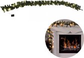 Cheqo® Guirlande met Kerstverlichting - Kerstlampjes op Batterij - Kerstslinger - Warm Wit - 270cm - 30 LED - Met Timer