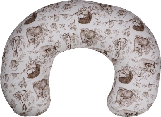 Voedingskussen - MamaLoes Voedingskussen - Bos Dieren - Ergonomisch gevormd - 50 x 56 cm