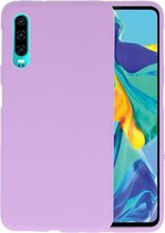 Bestcases Color Telefoonhoesje - Backcover Hoesje - Siliconen Case Back Cover voor Huawei P30 - Paars