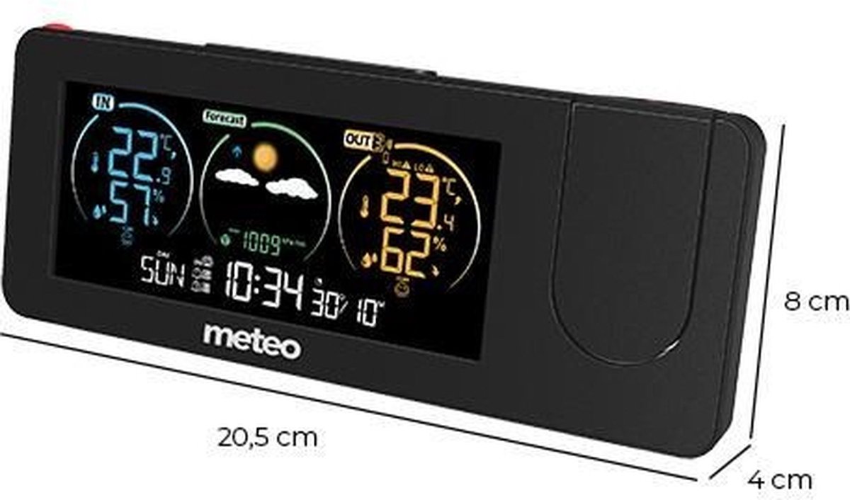 METEO SP102 - Weerstation - 20,5x8x4cm - met laserprojector